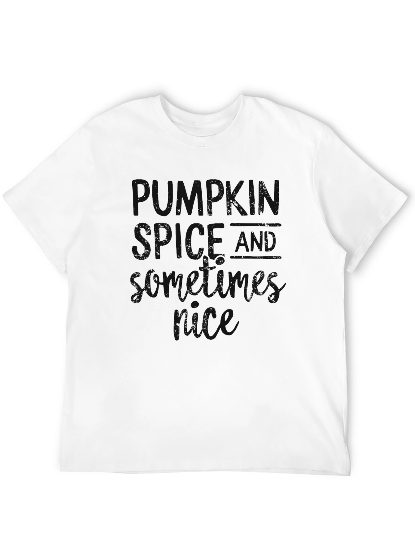 Black Graphic Tee: Pumpkin Spice & Spooky Vibes