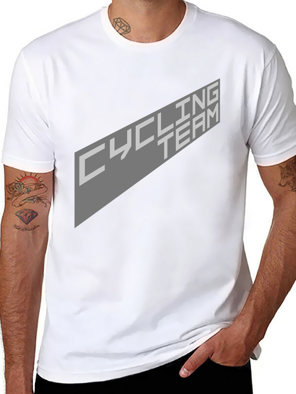 Cycling Team Graphic T-Shirt - Black