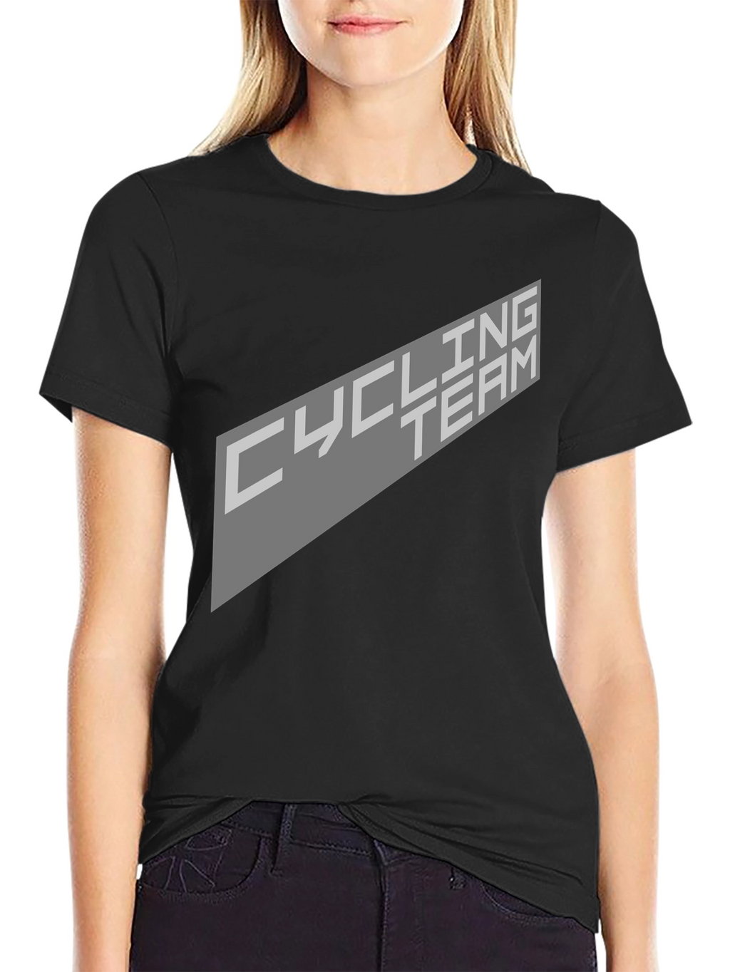 Cycling Team Graphic T-Shirt - Black
