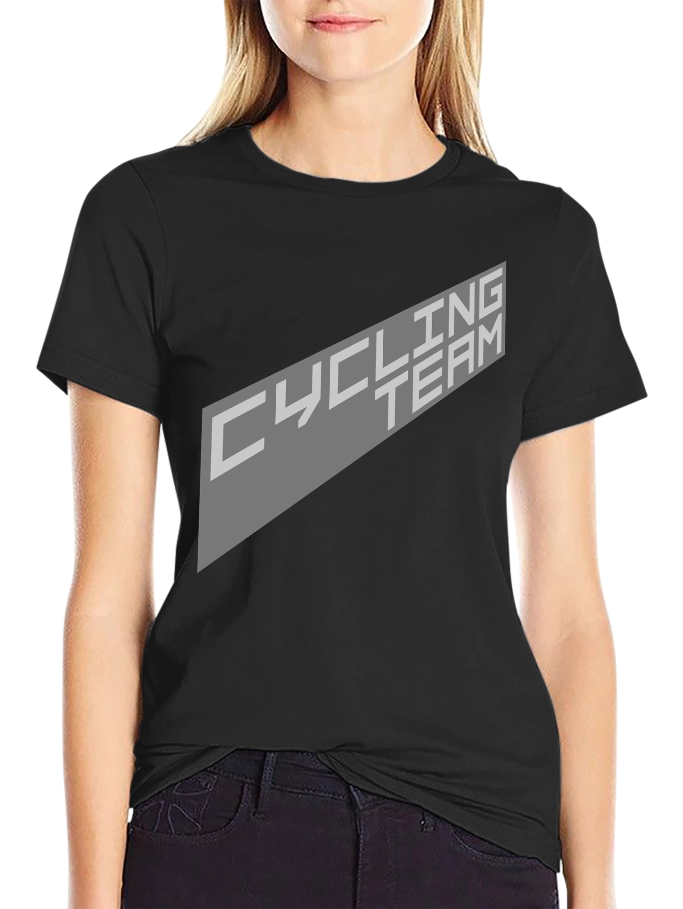 Cycling Team Graphic T-Shirt - Black