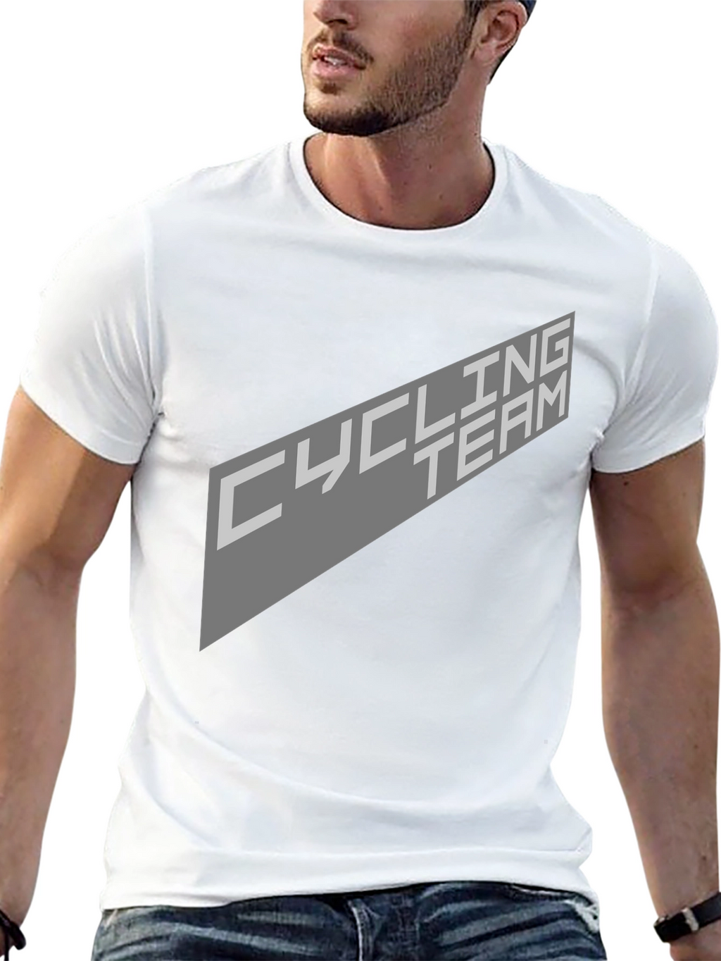 Cycling Team Graphic T-Shirt - Black