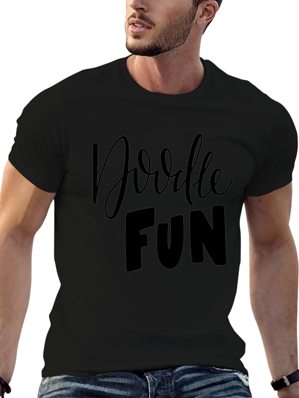 Doodle Fun Black Graphic Tee