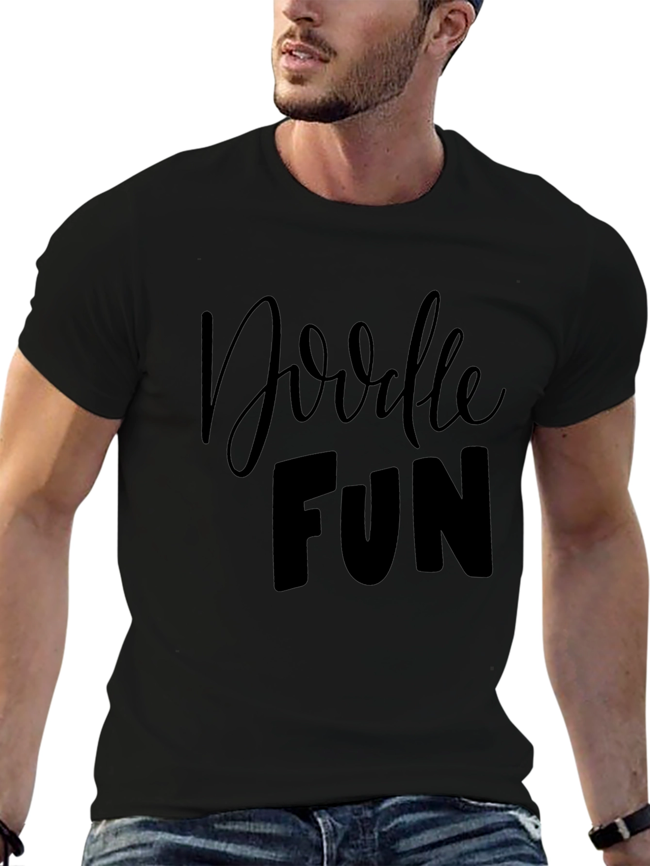 Doodle Fun Black Graphic Tee