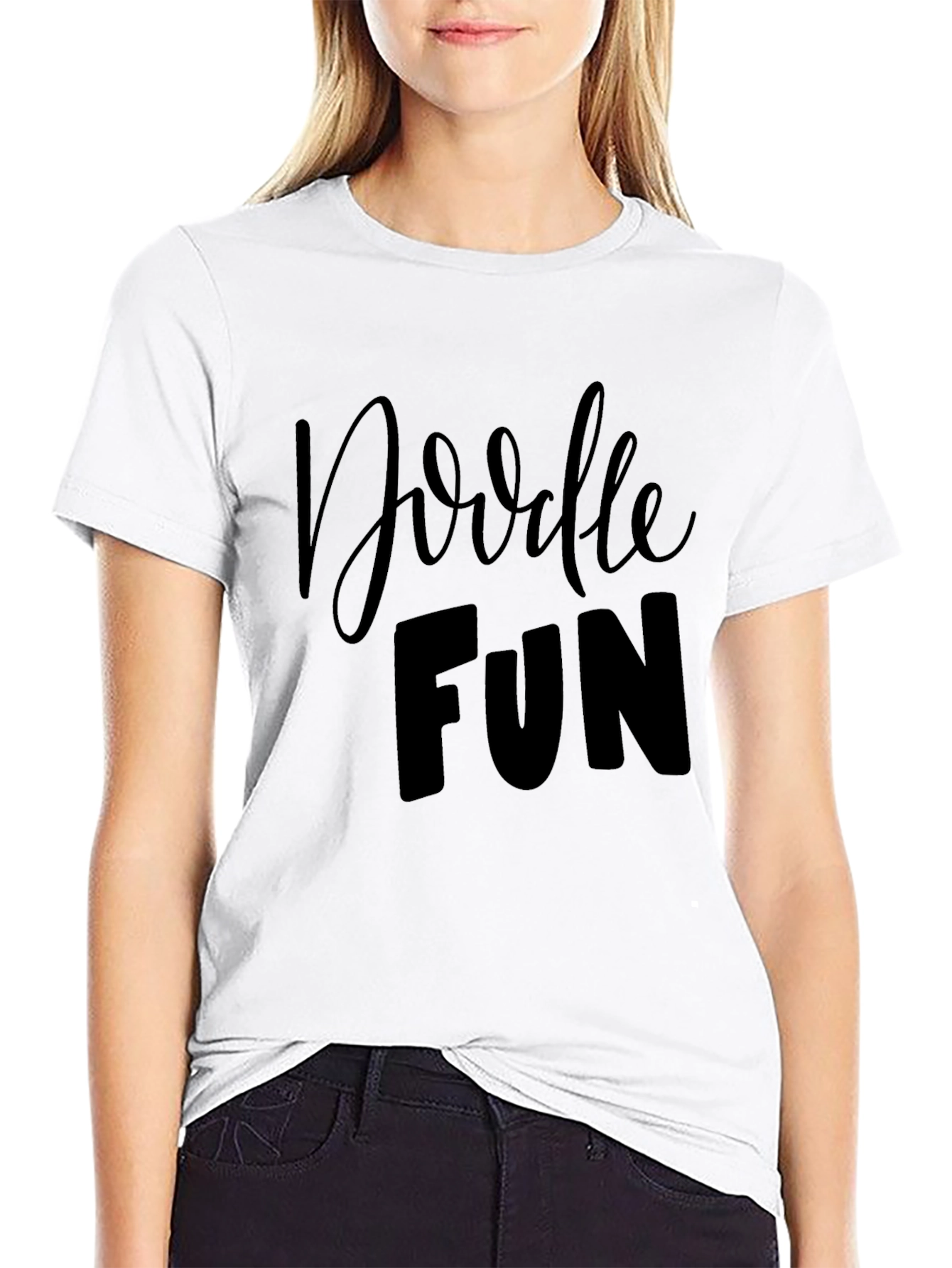 Doodle Fun Black Graphic Tee