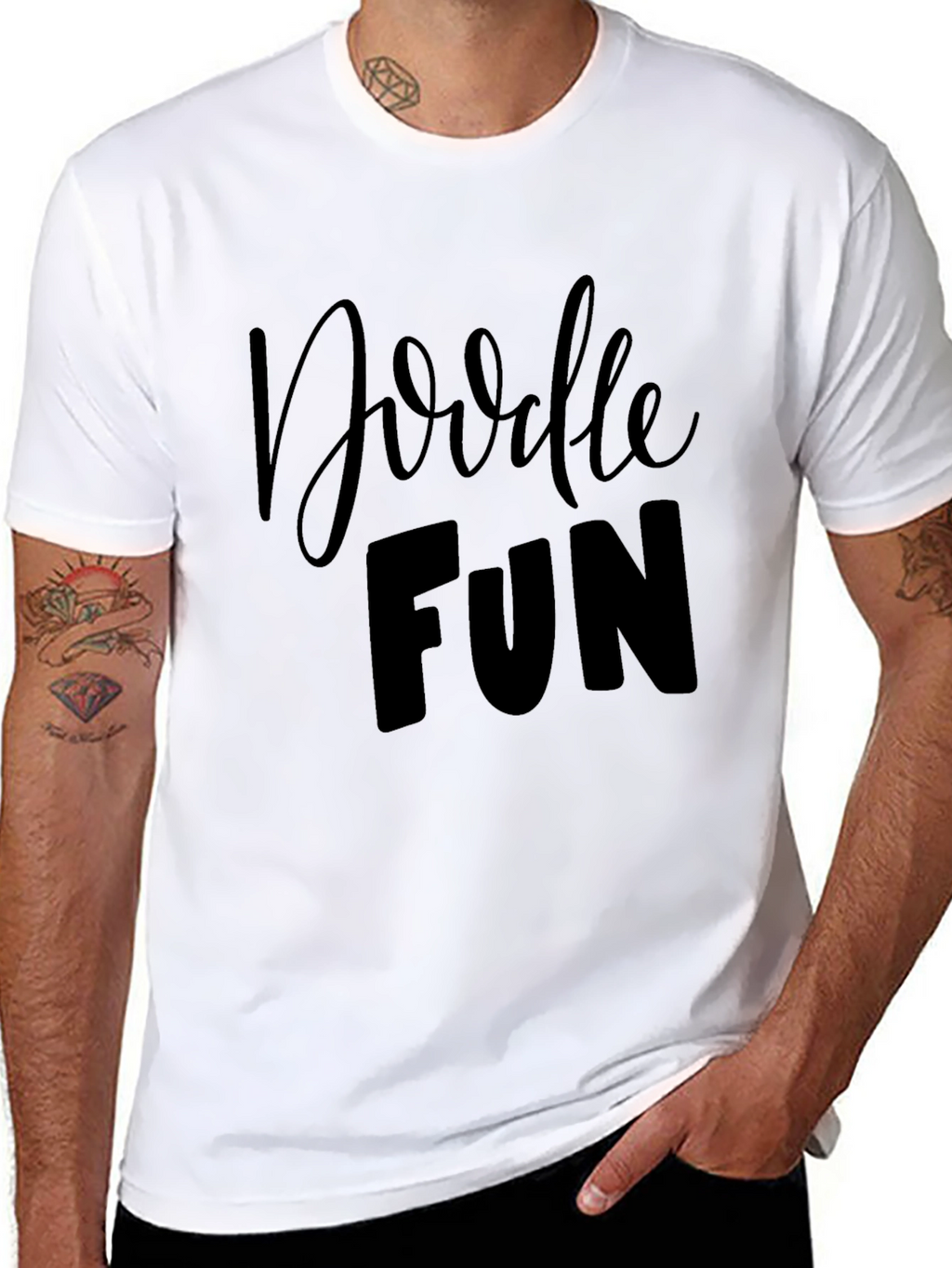 Doodle Fun Black Graphic Tee
