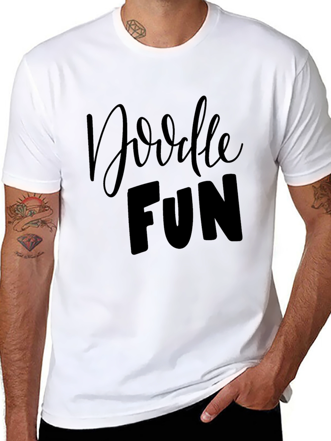 Doodle Fun Black Graphic Tee