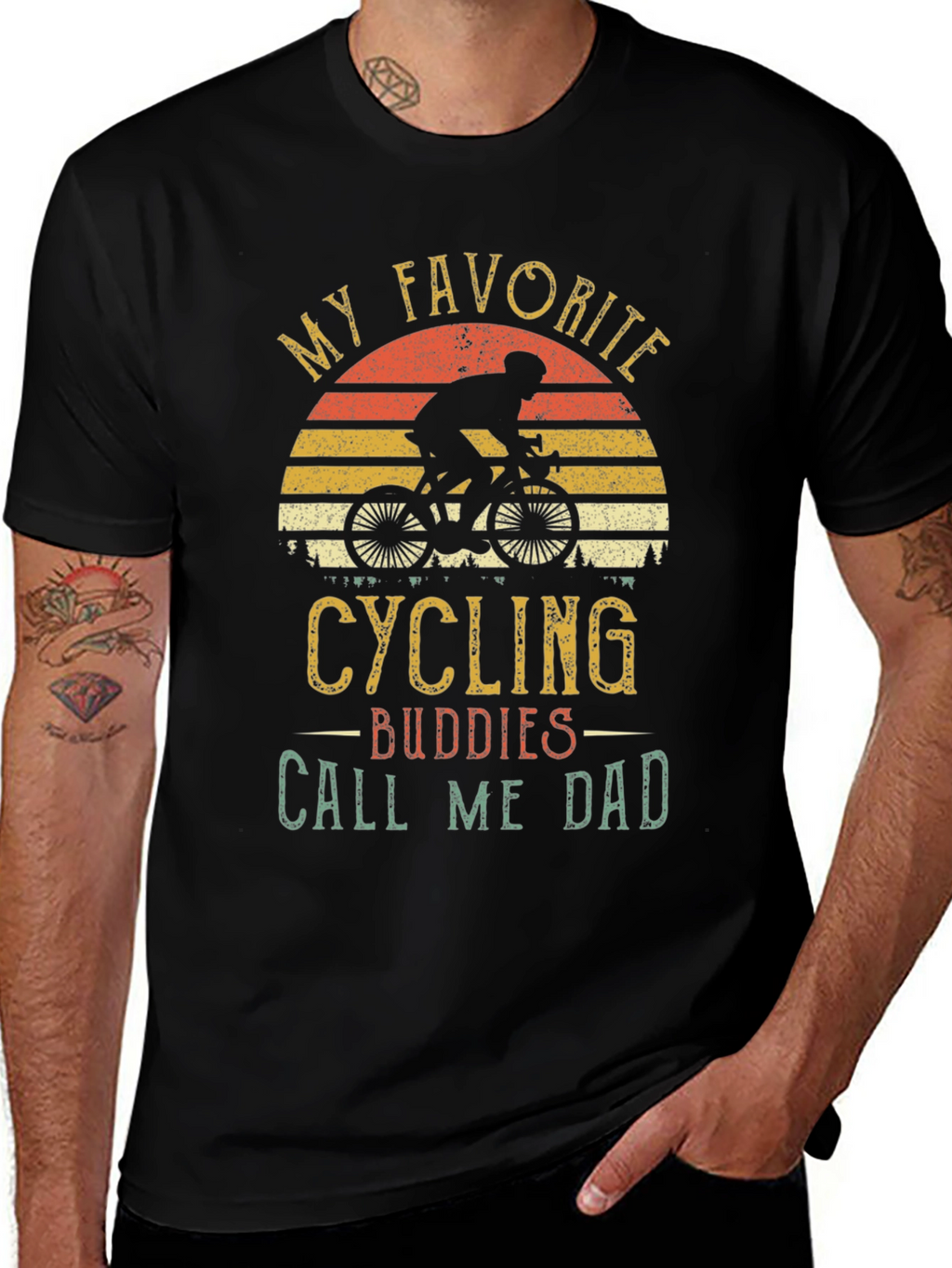 Cycling Buddies Call Me Dad Graphic Tee