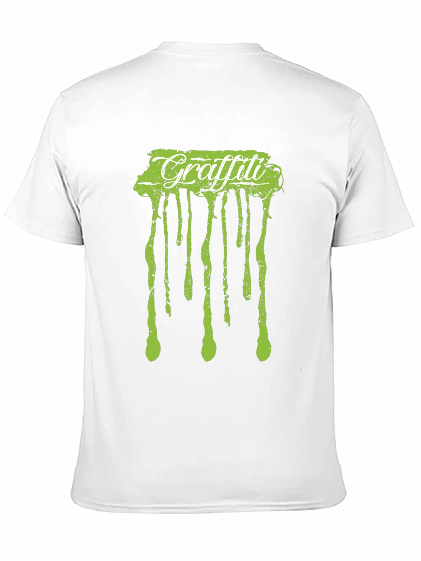Graffiti Drip Tee - Black Cotton Crew Neck Graphic T-Shirt