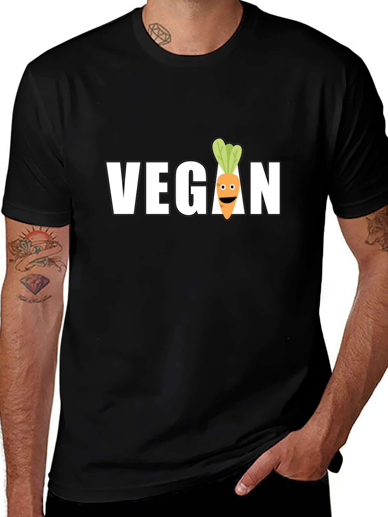 Vegan Carrot Graphic Tee - Stylish & Comfortable