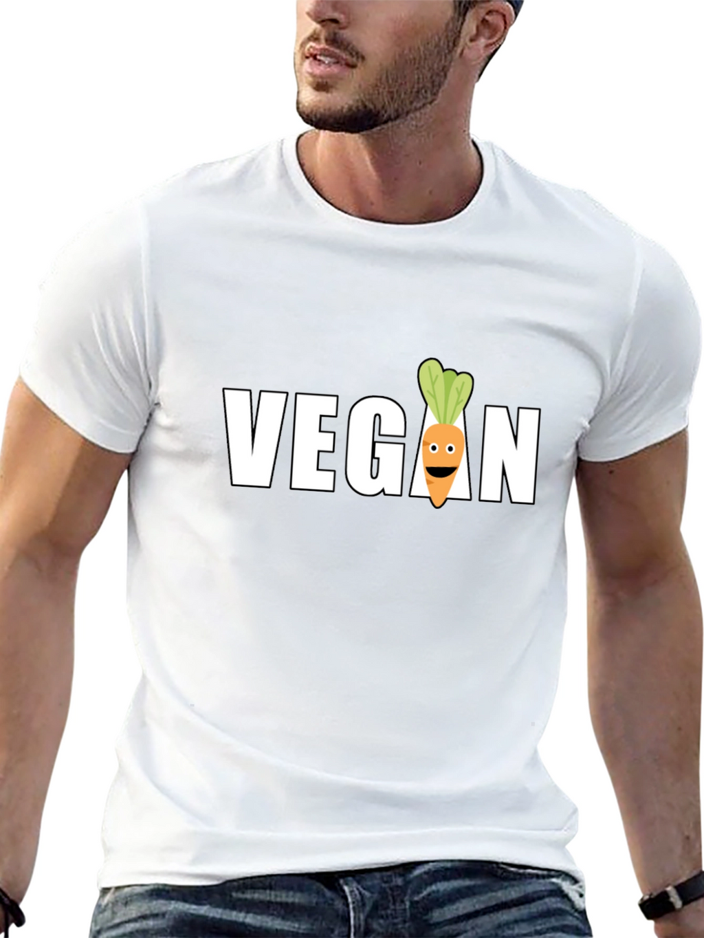 Vegan Carrot Graphic Tee - Stylish & Comfortable