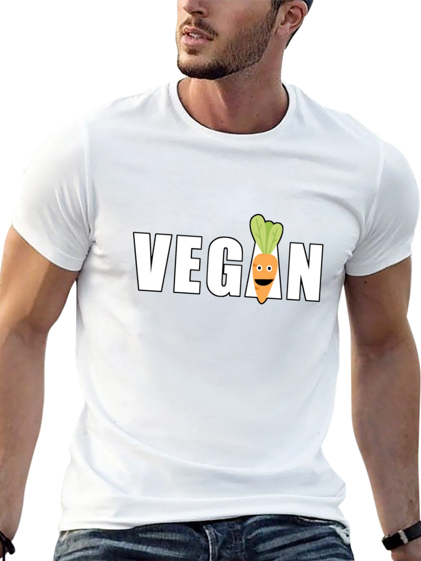 Vegan Carrot Graphic Tee - Stylish & Comfortable