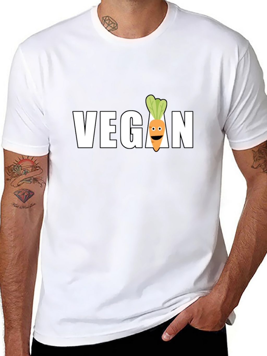 Vegan Carrot Graphic Tee - Stylish & Comfortable