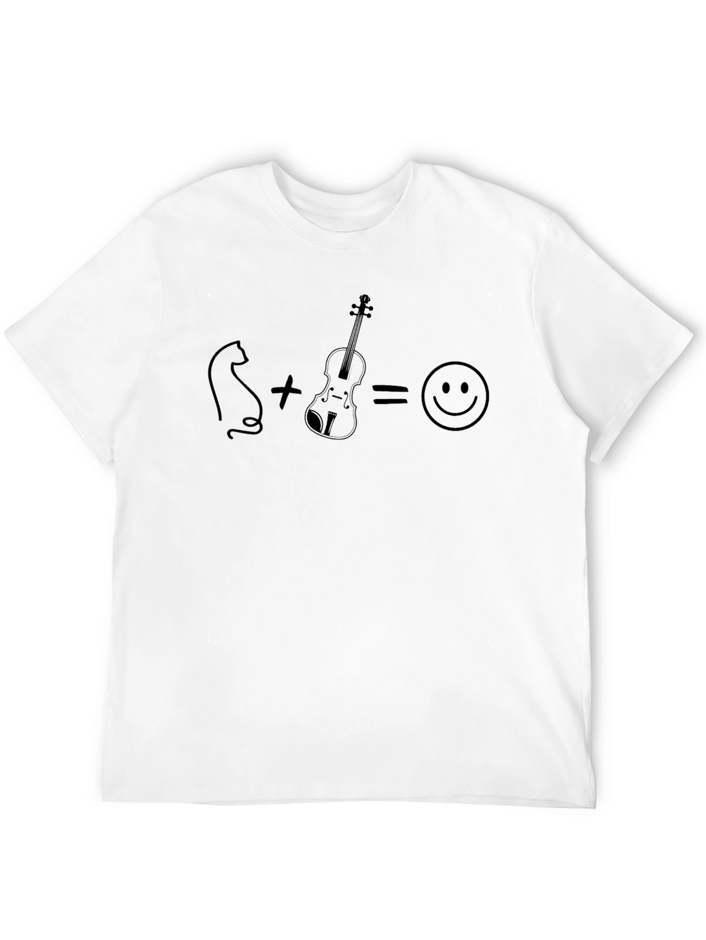 Cat Violin Happiness T-Shirt - Musician Tee
