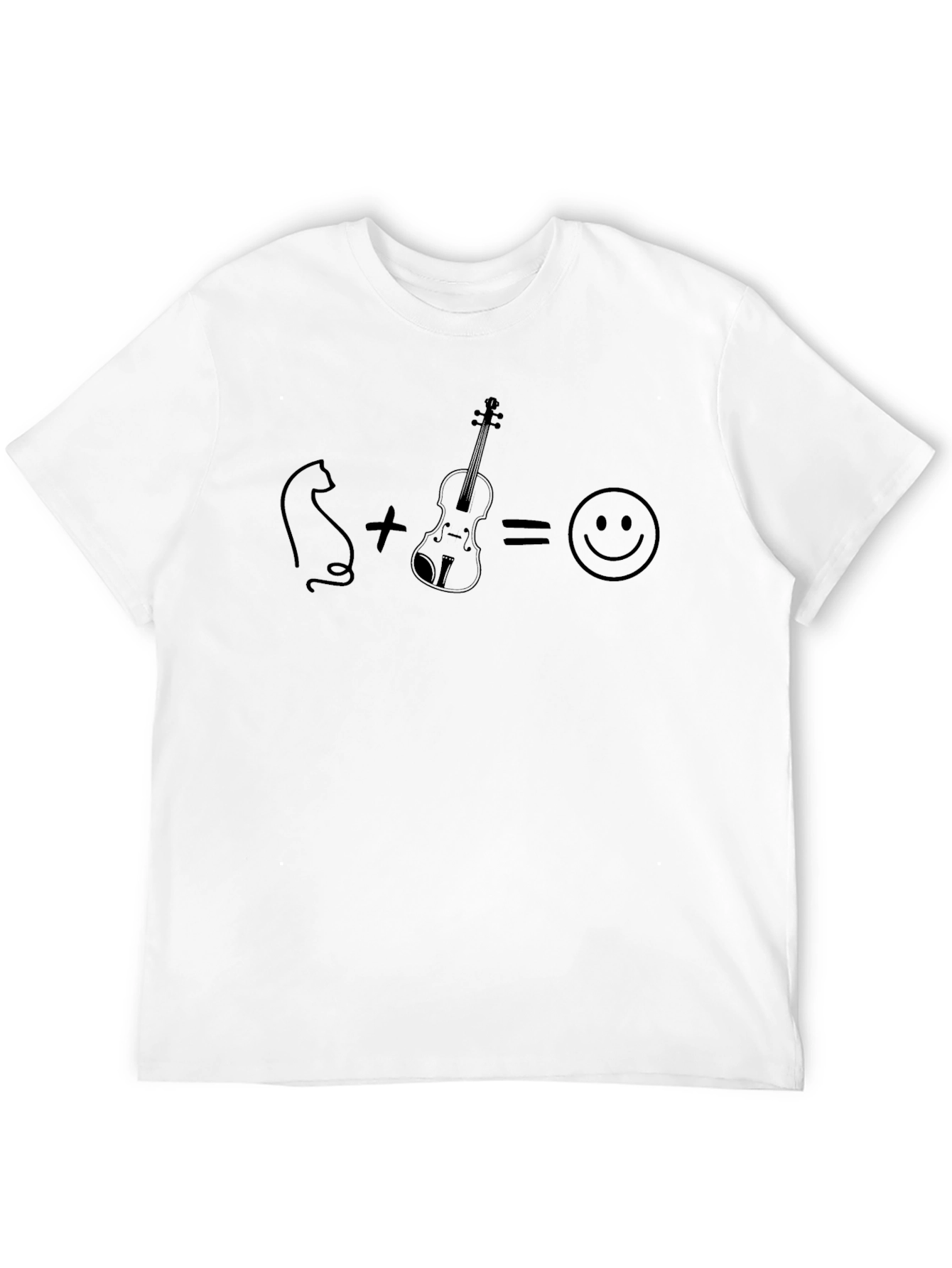 Cat Violin Happiness T-Shirt - Musician Tee