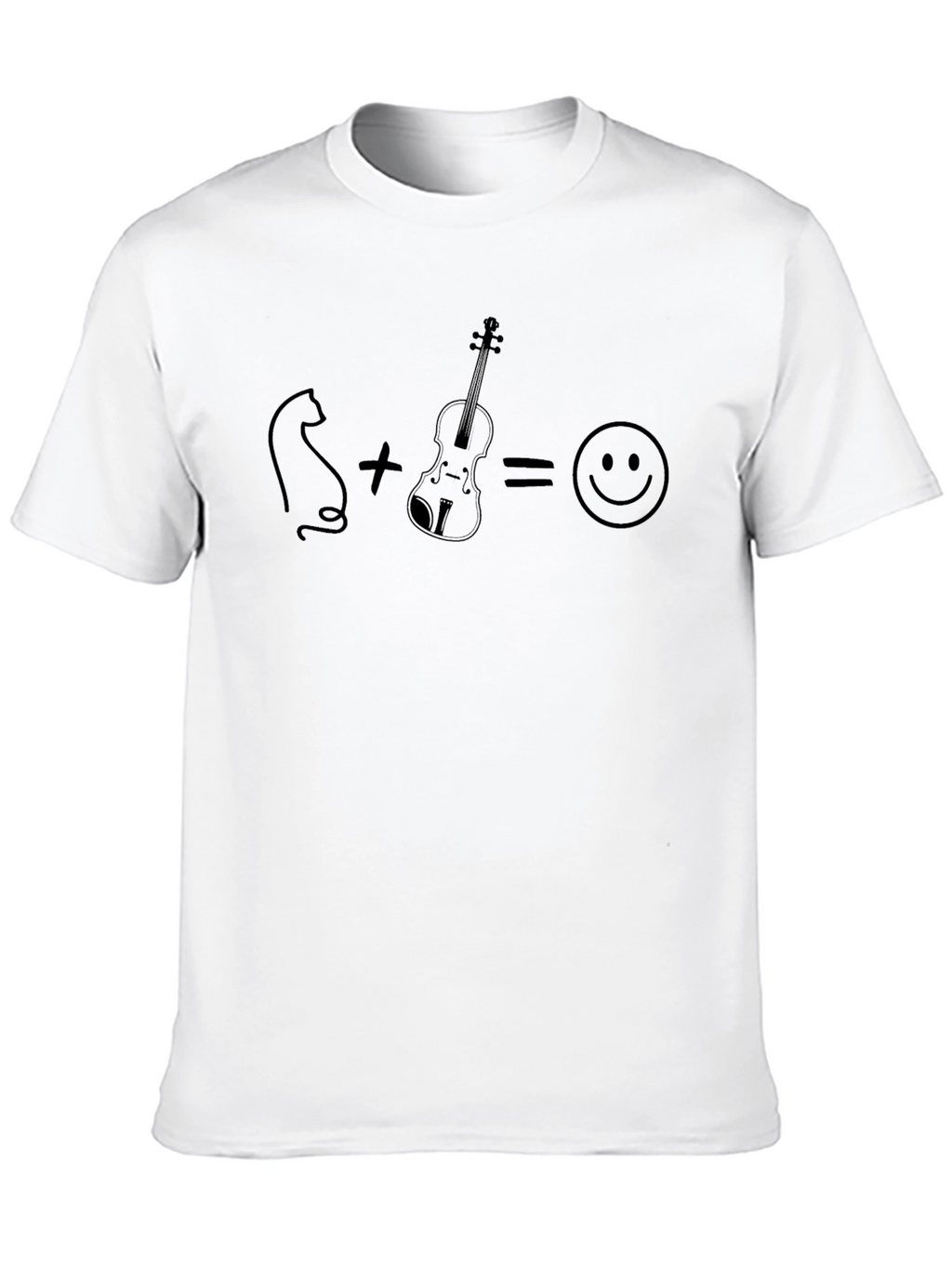 Cat Violin Happiness T-Shirt - Musician Tee