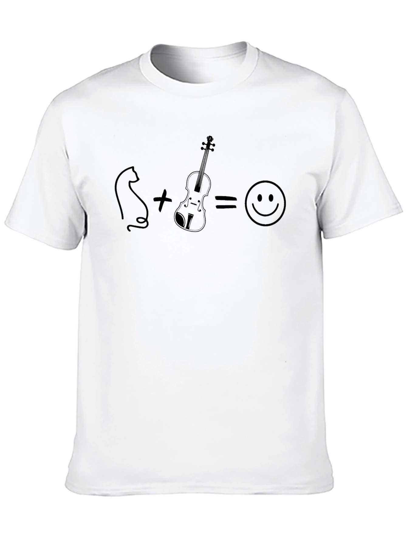 Cat Violin Happiness T-Shirt - Musician Tee