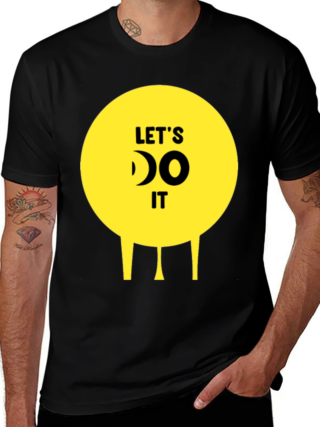 Lets Do It! Funny Graphic Tee - Unisex Black T-Shirt
