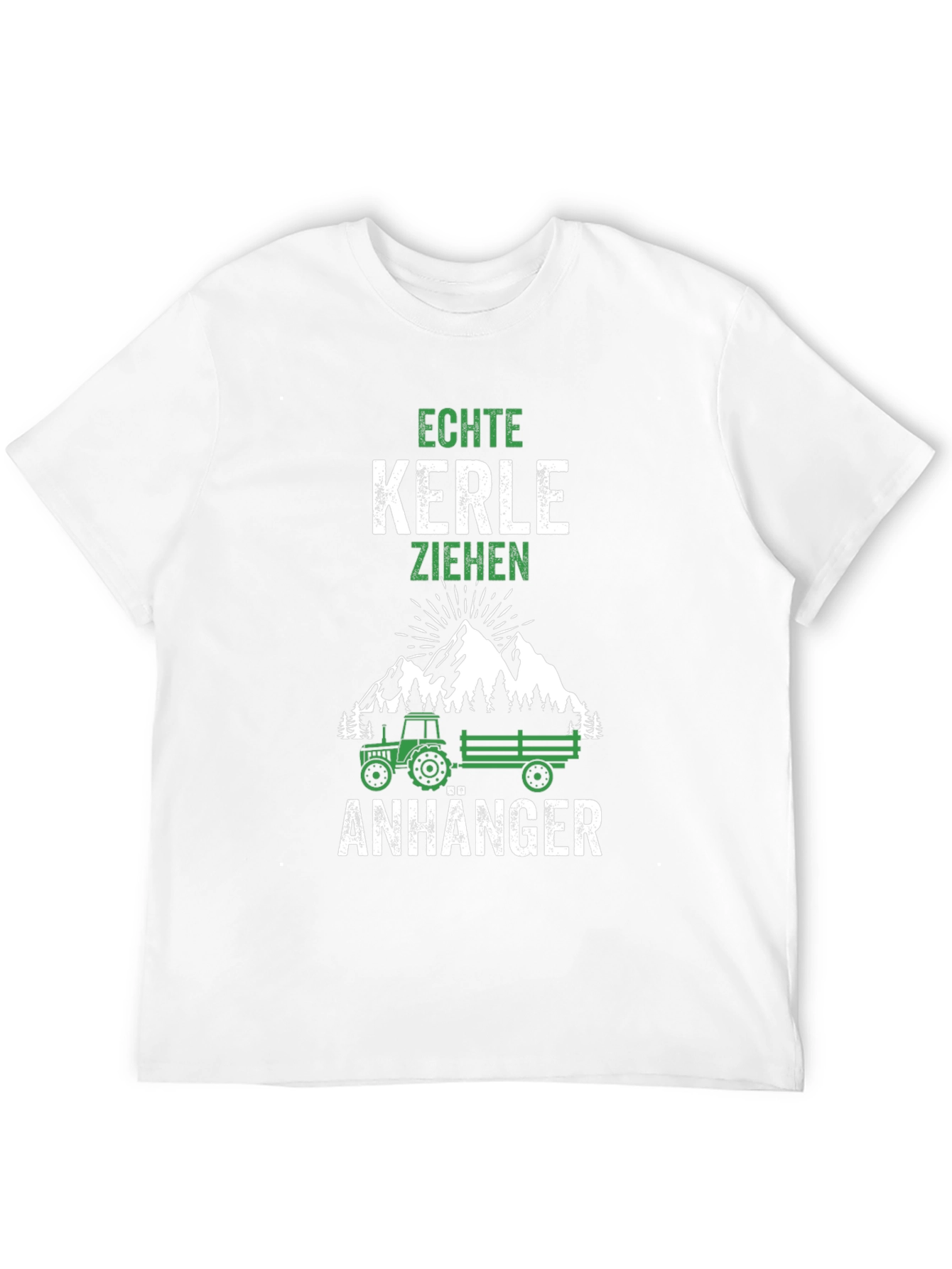 Echte Kerle Ziehen Anhänger Mens Black T-Shirt