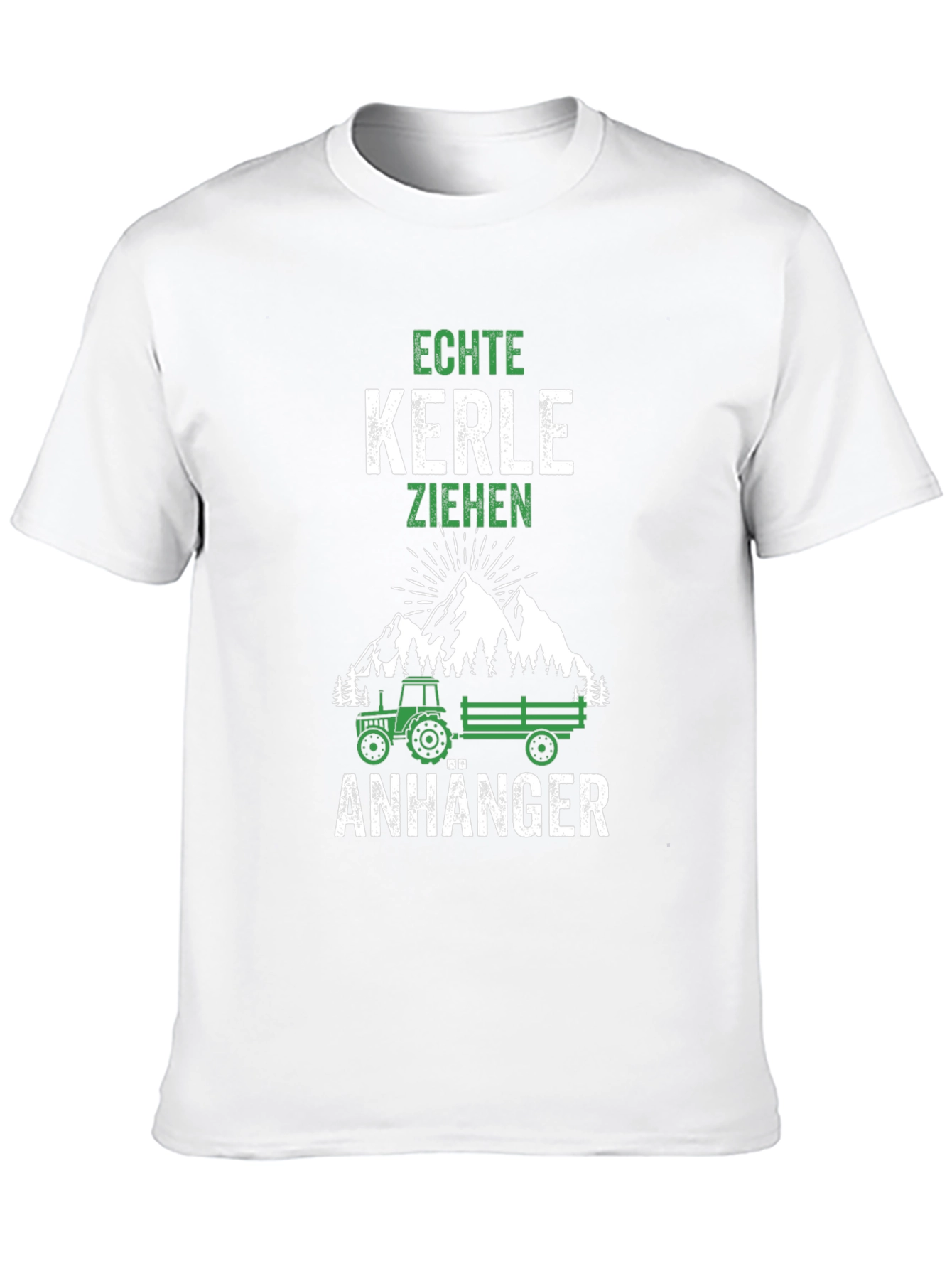 Echte Kerle Ziehen Anhänger Mens Black T-Shirt
