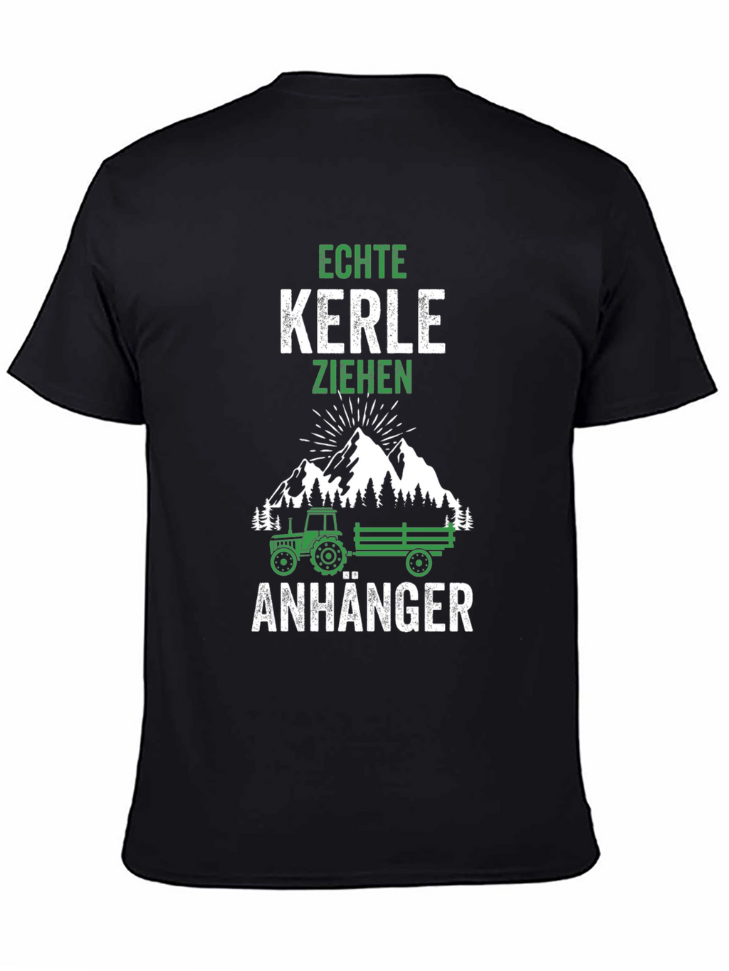 Echte Kerle Ziehen Anhänger Mens Black T-Shirt