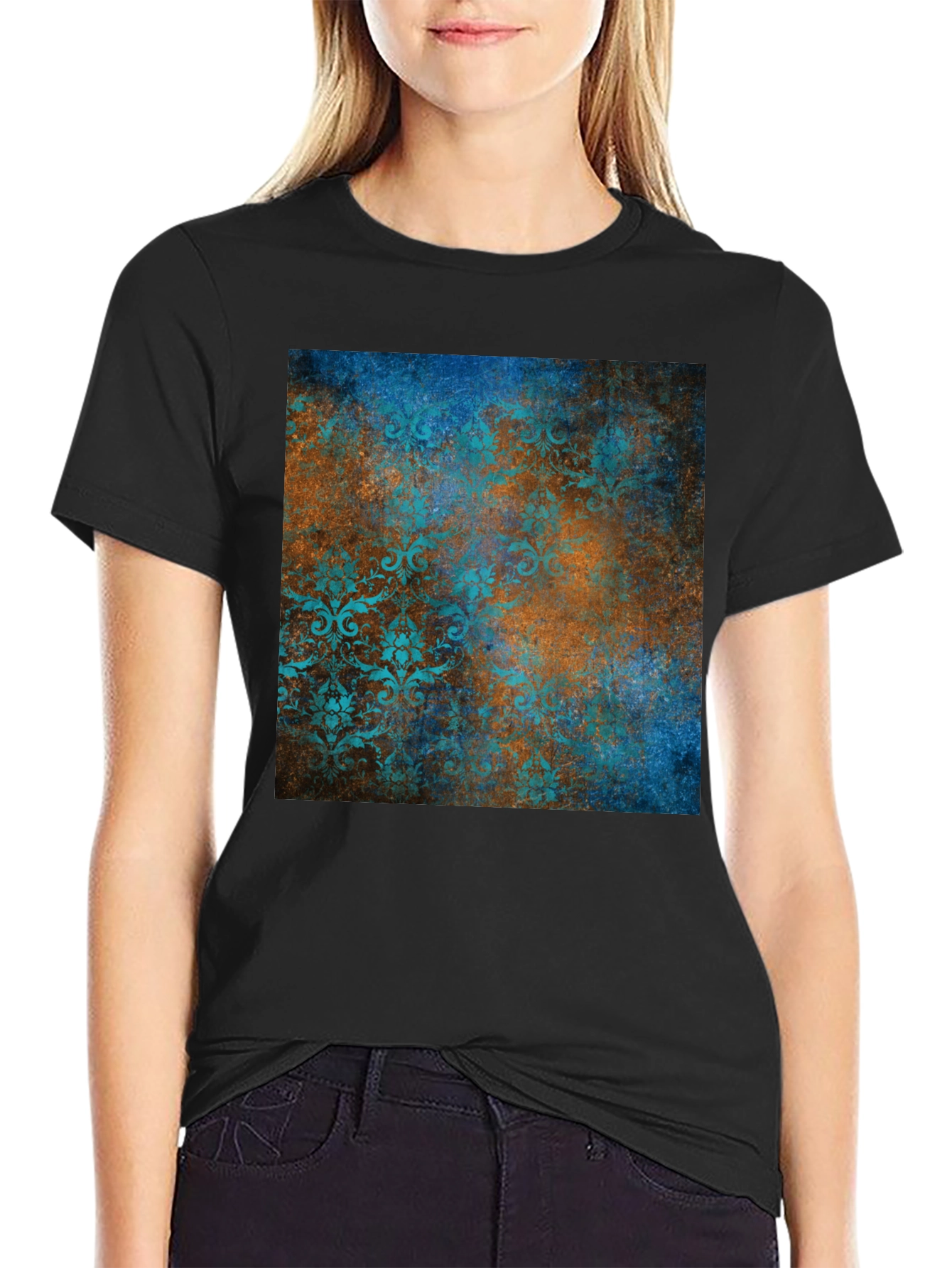 Vintage Patterned Graphic Tee - Modern Style