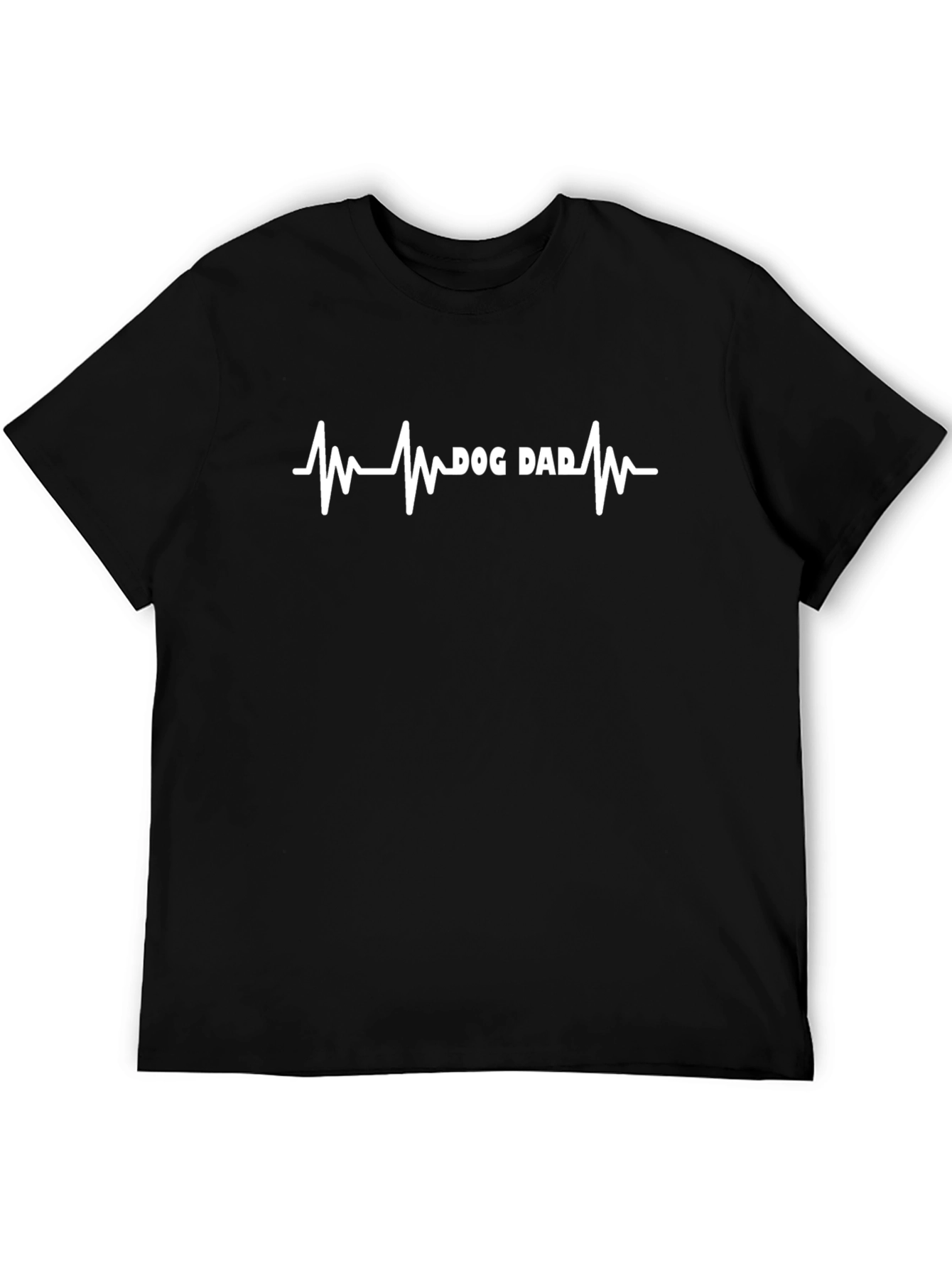 Dog Dad Heartbeat Graphic Tee - Perfect for Dog Lovers