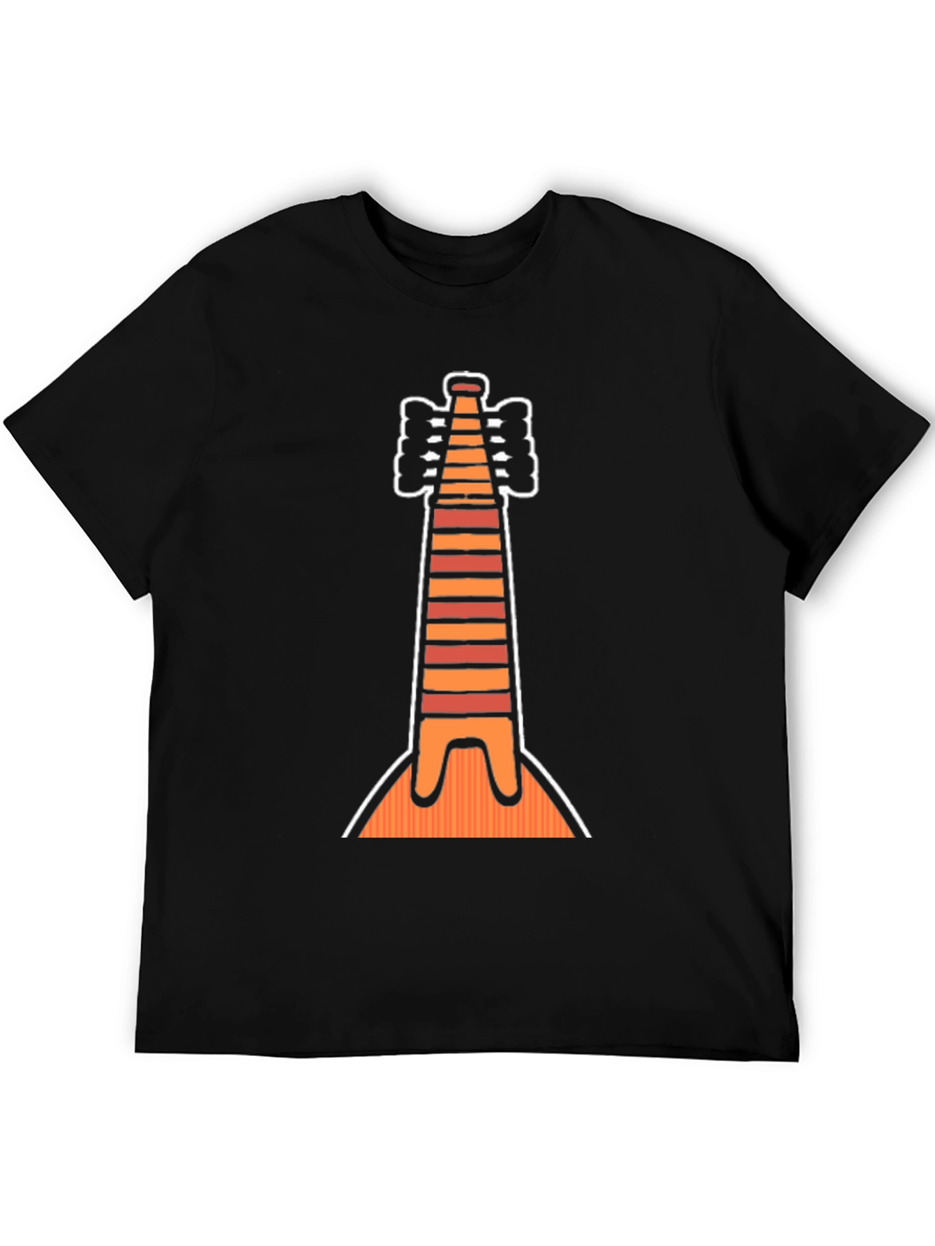 Striped Instrument Graphic Tee - Unique Musical Shirt