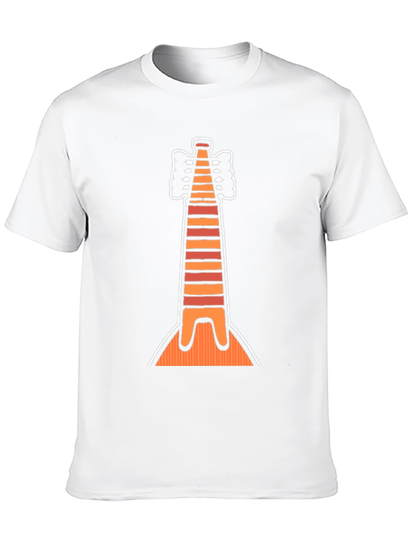 Striped Instrument Graphic Tee - Unique Musical Shirt