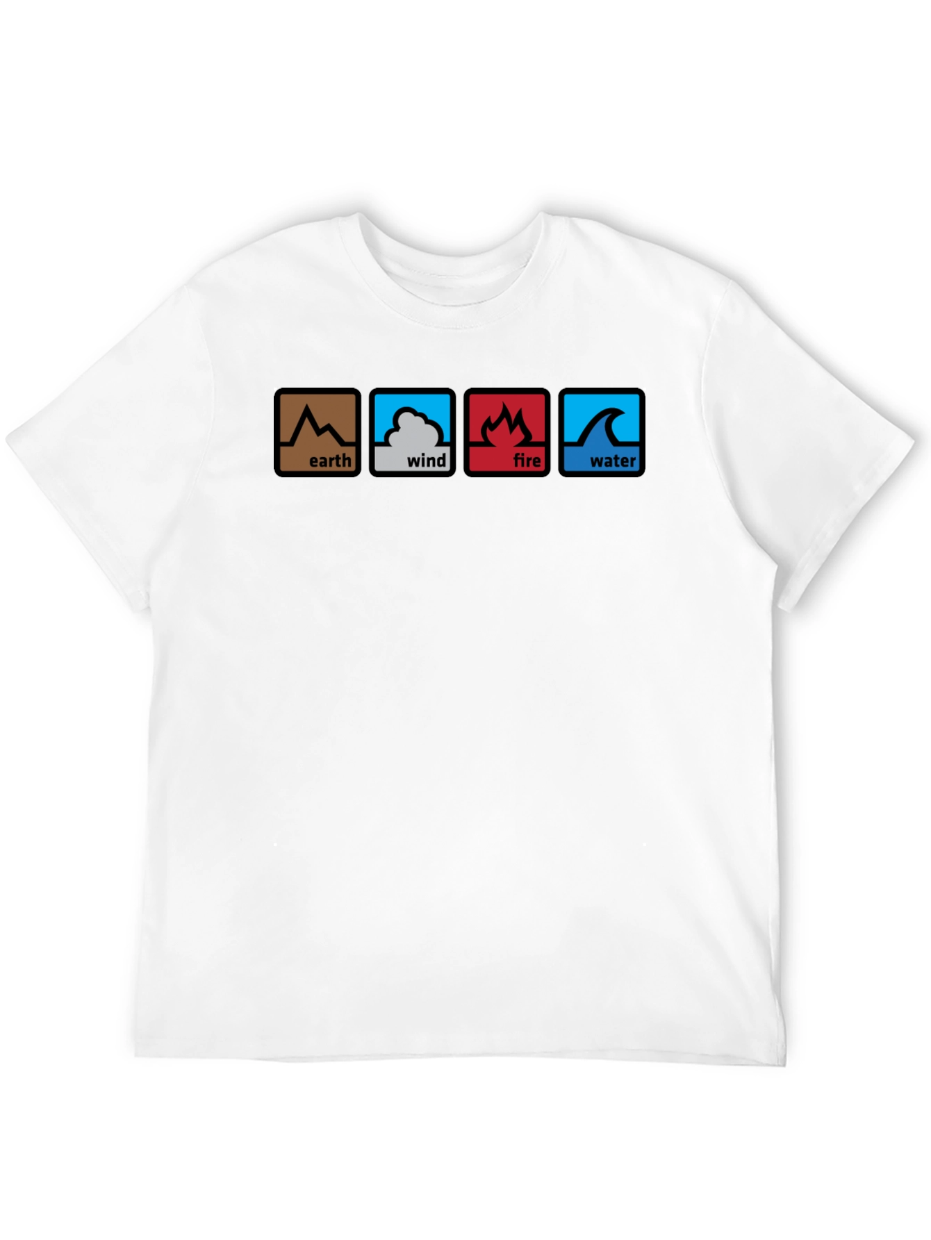 Elements T-Shirt: Earth Wind Fire Water - Black