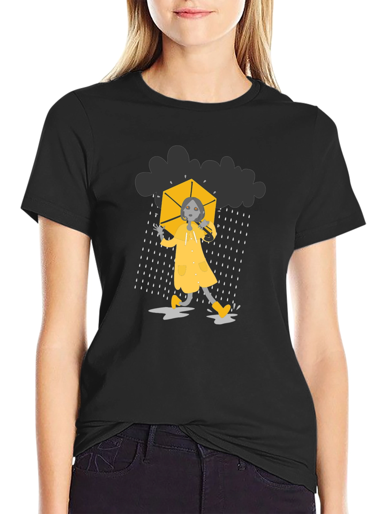 Rainy Day Black T-Shirt
