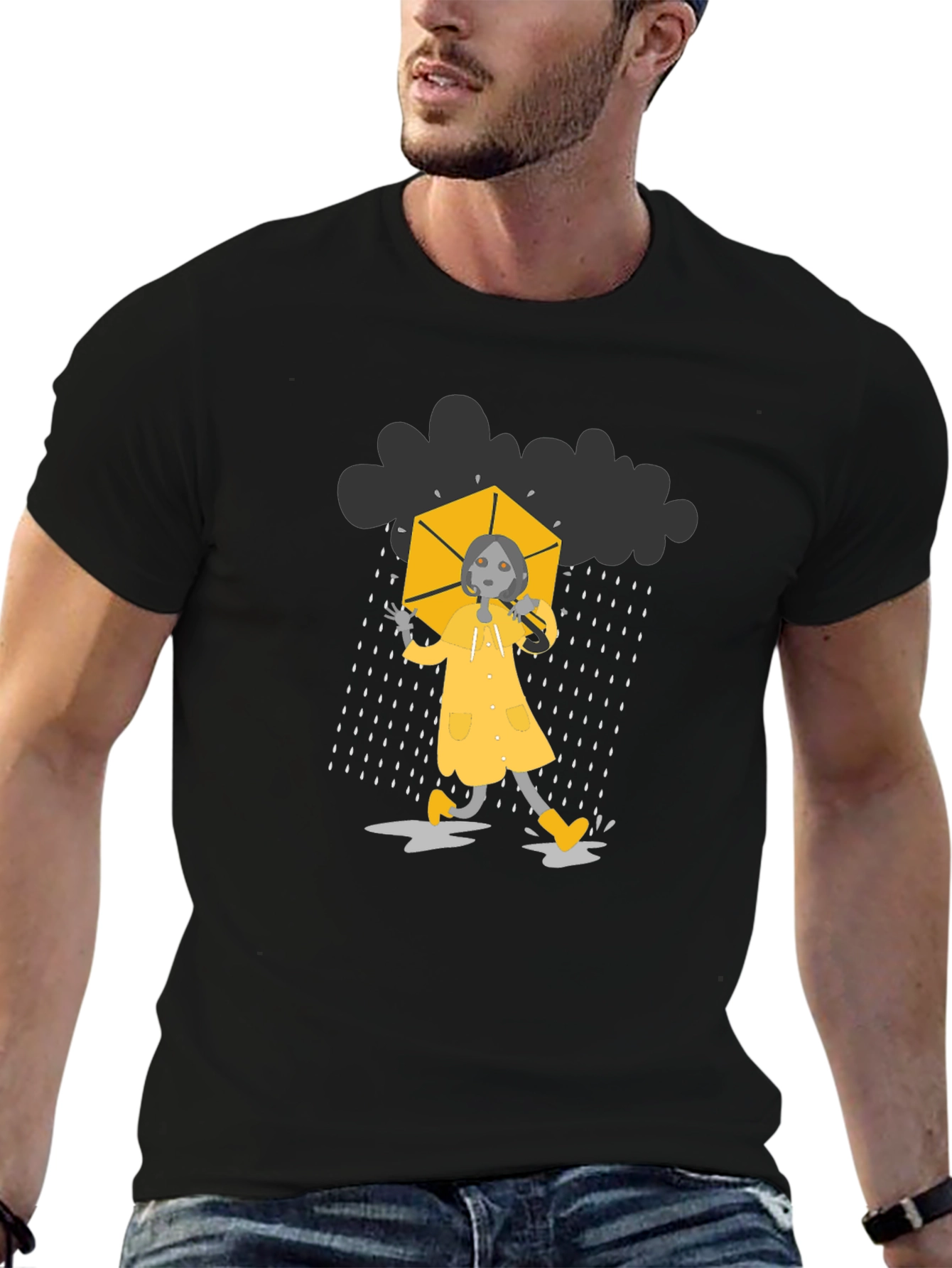 Rainy Day Black T-Shirt