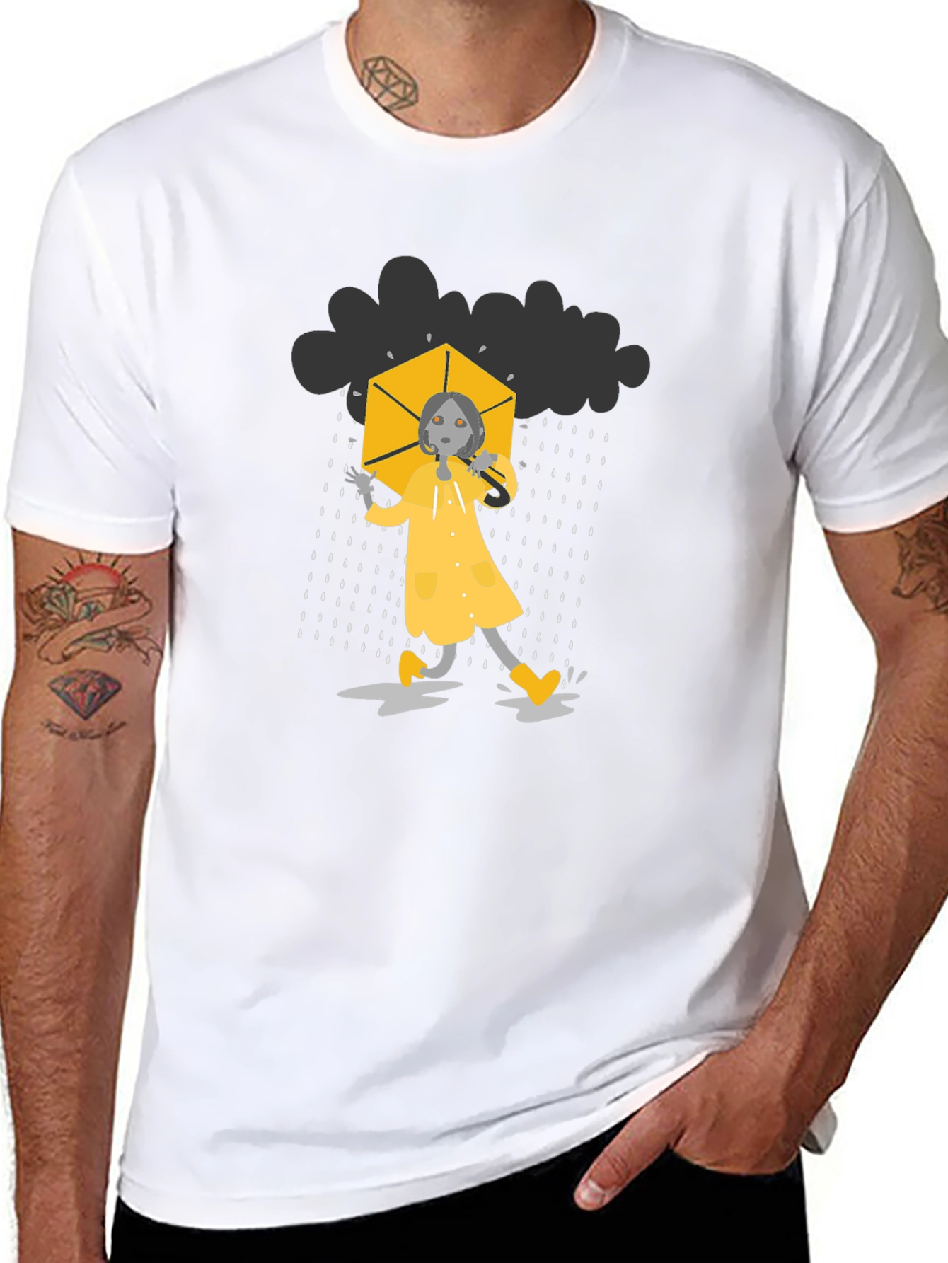 Rainy Day Black T-Shirt