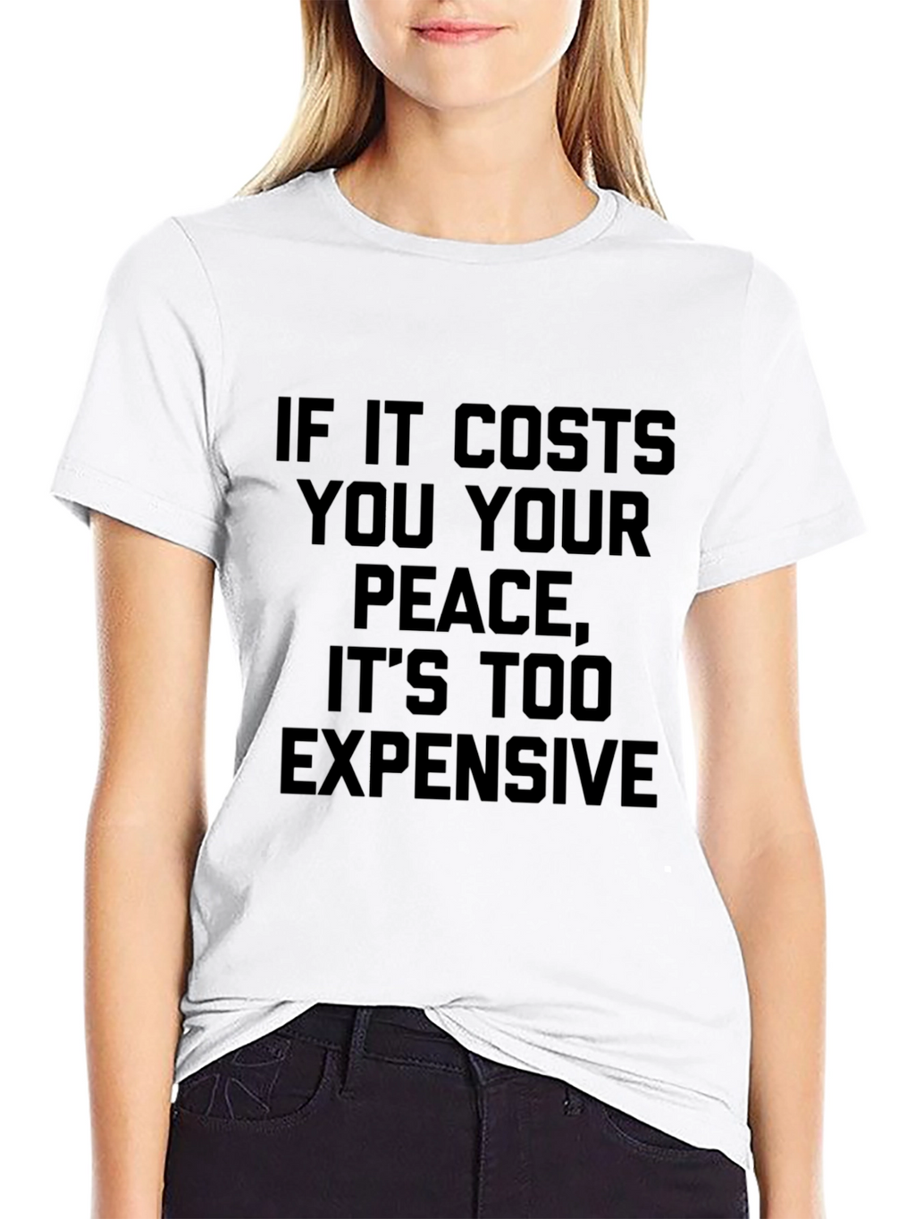 Peace Quote Graphic Tee - Black