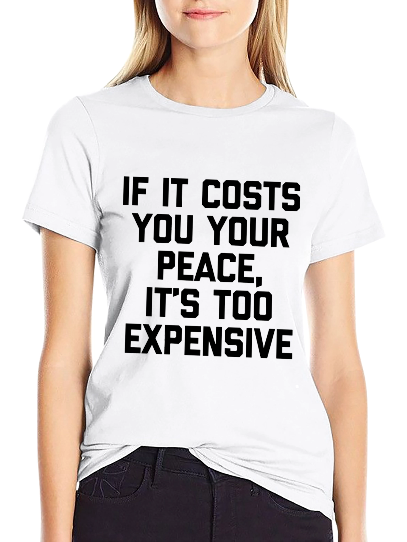 Peace Quote Graphic Tee - Black