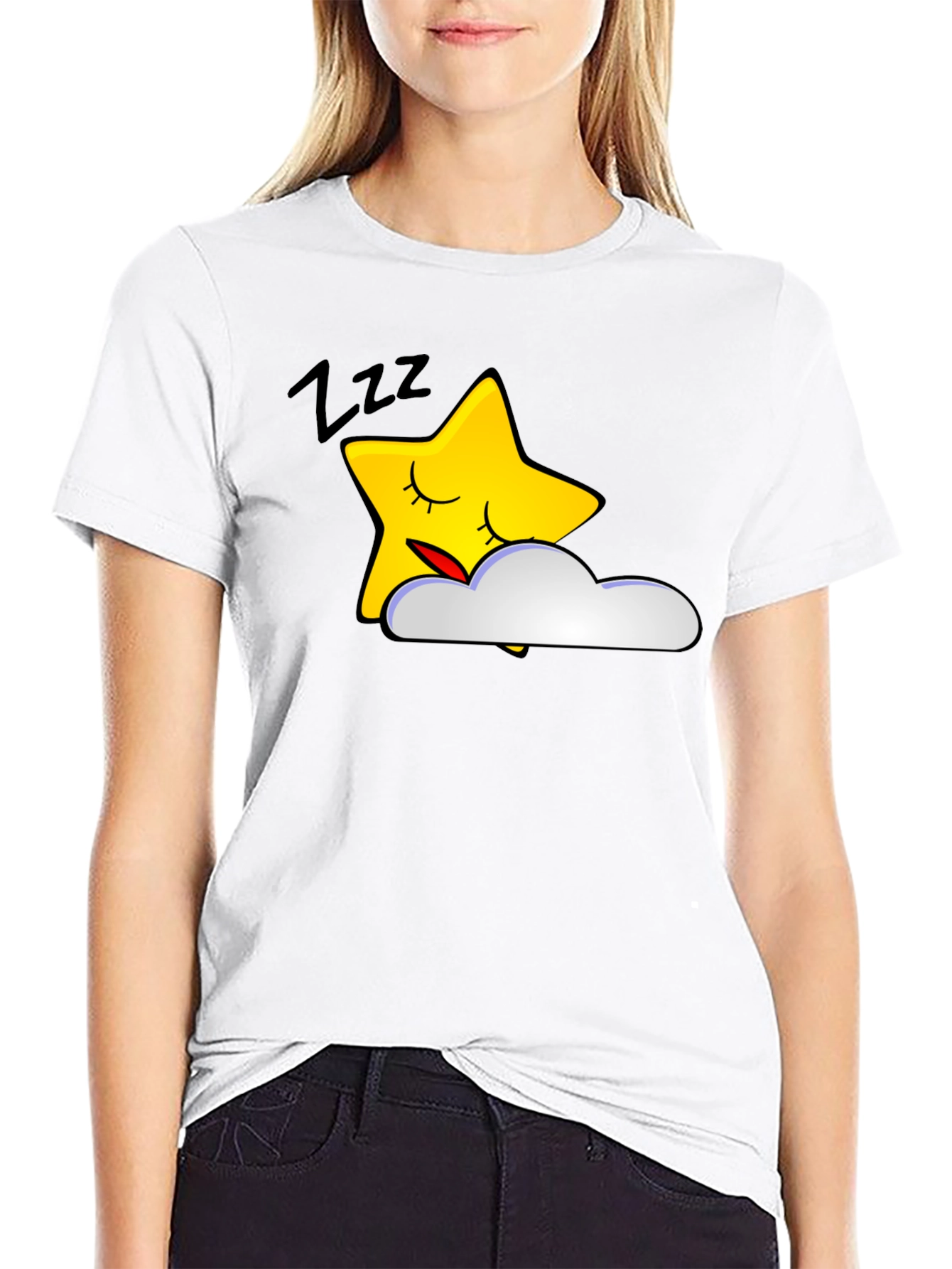 Sleepy Star Graphic Tee - Soft Cotton Blend