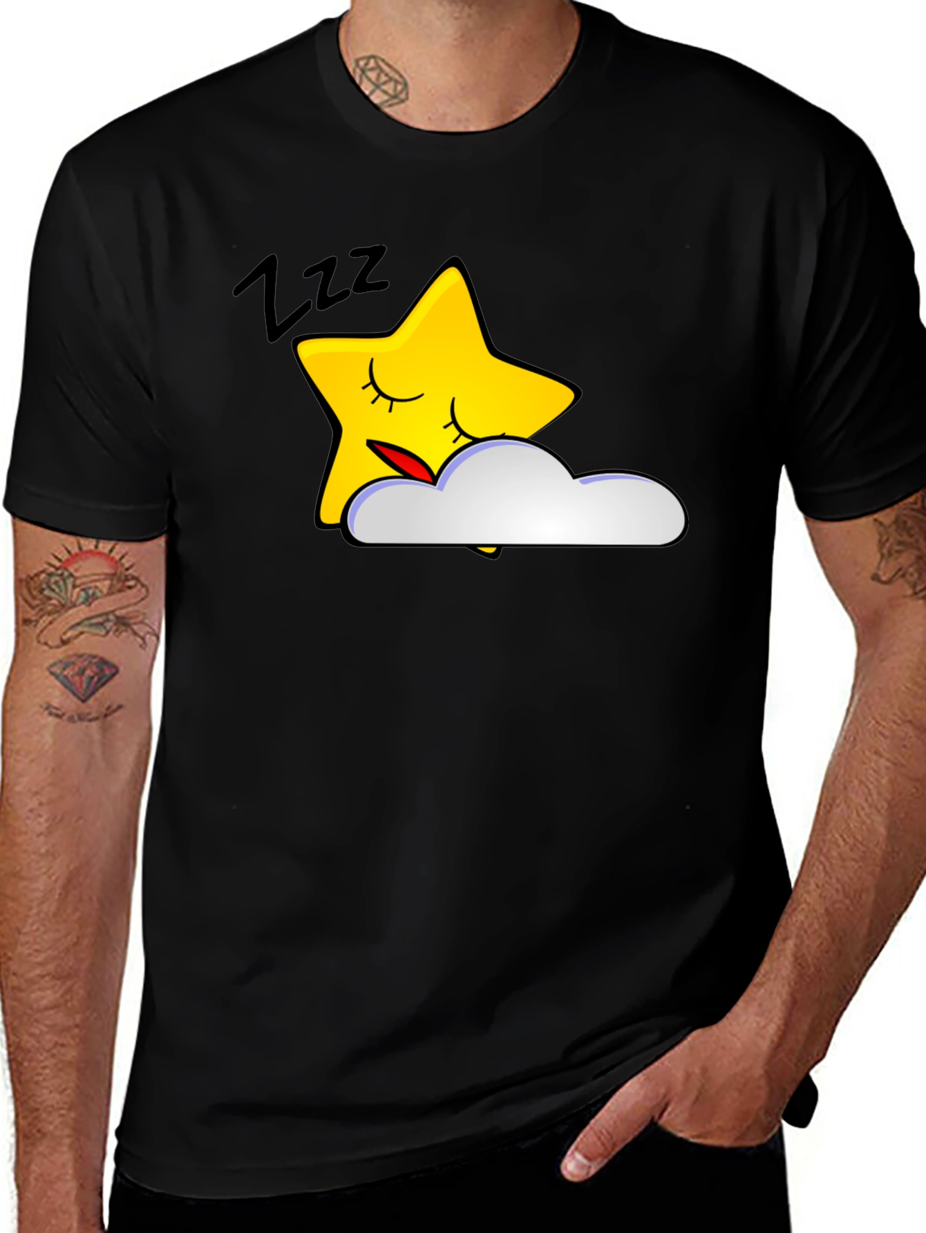 Sleepy Star Graphic Tee - Soft Cotton Blend