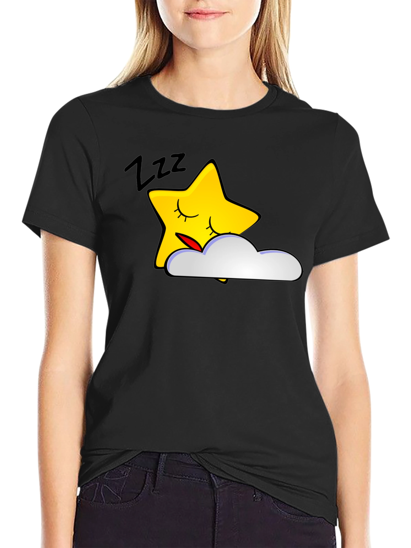 Sleepy Star Graphic Tee - Soft Cotton Blend