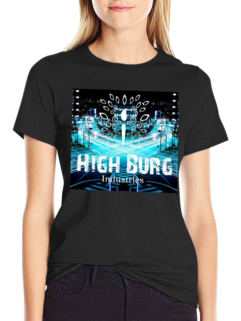High Burg Industries Black Graphic Tee