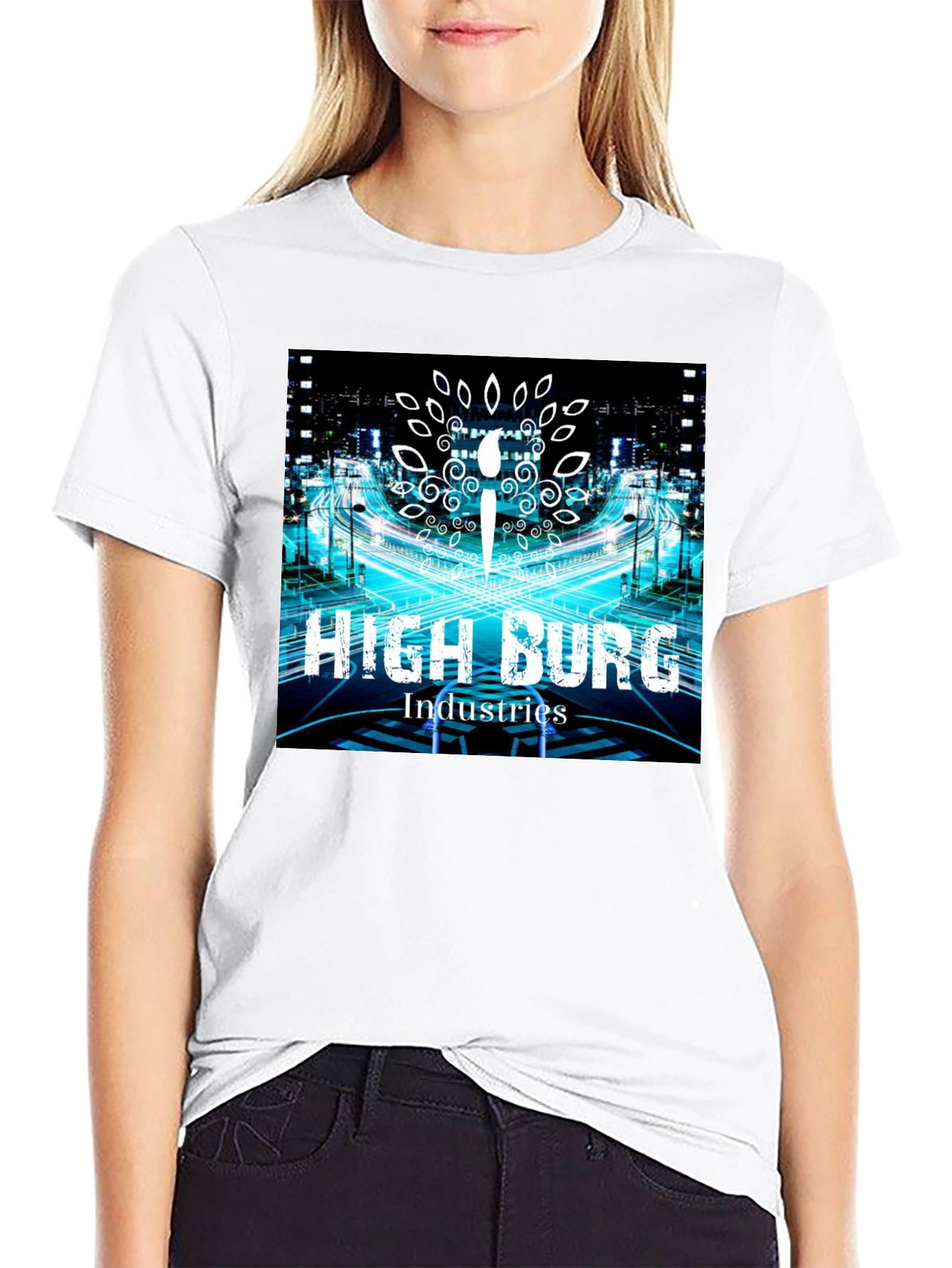 High Burg Industries Black Graphic Tee