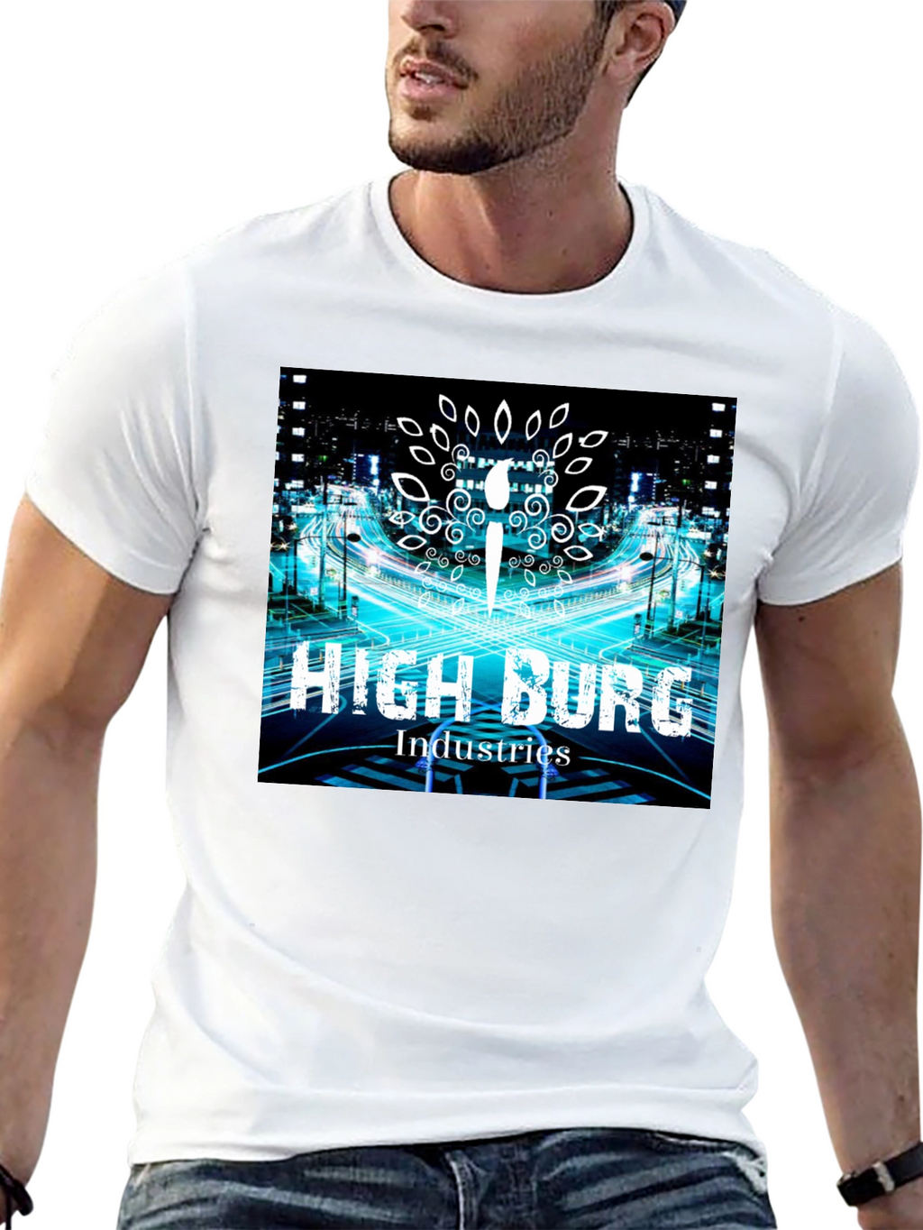 High Burg Industries Black Graphic Tee