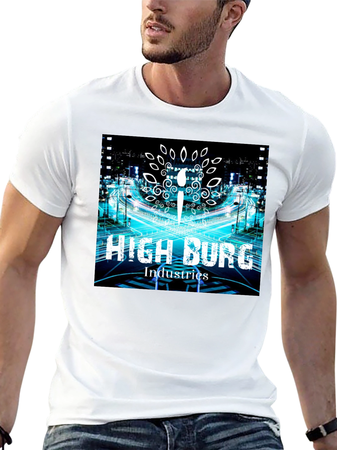 High Burg Industries Black Graphic Tee