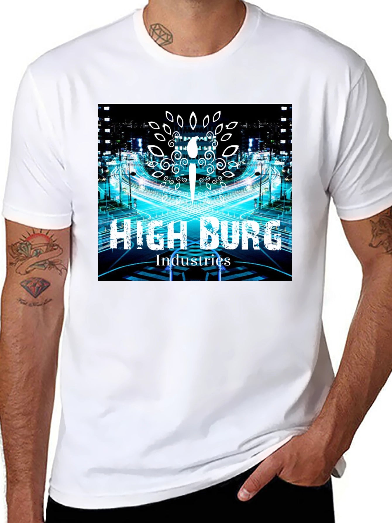 High Burg Industries Black Graphic Tee