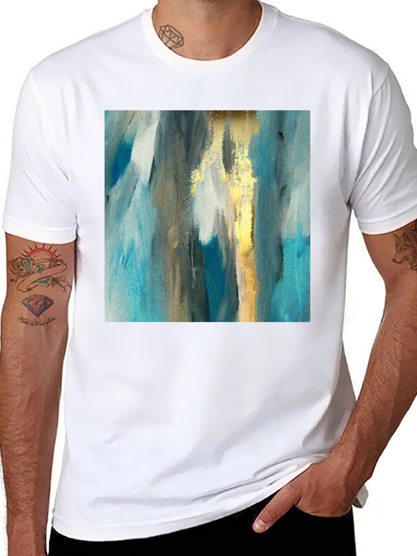 Abstract Art Tee - Modern Graphic Print T-Shirt