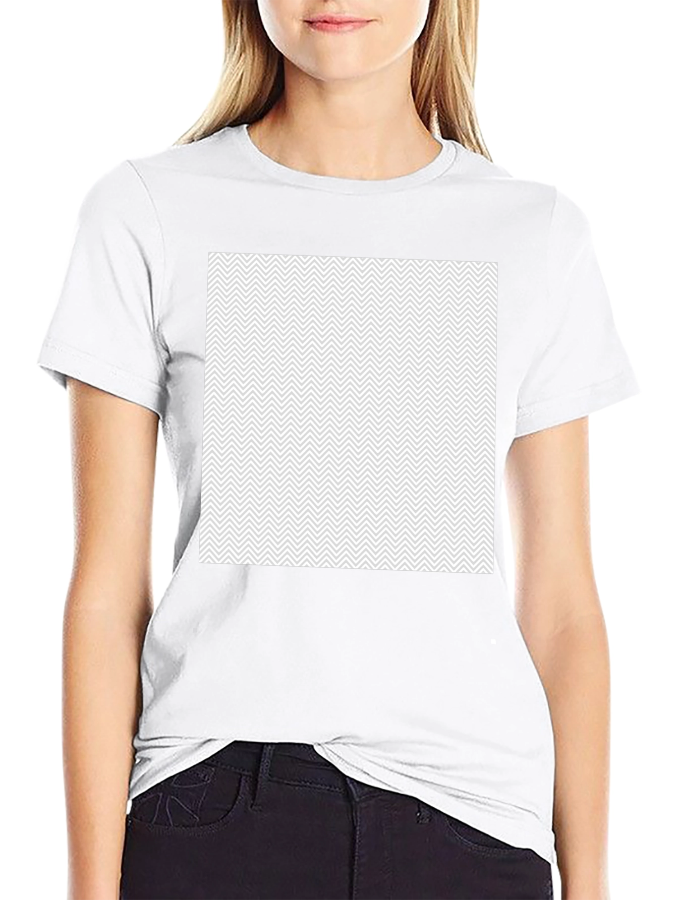 Stylish Black Tee with Geometric Print