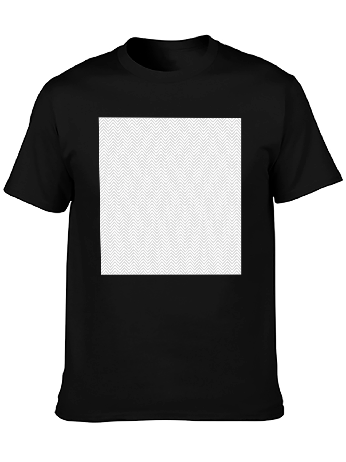 Stylish Black Tee with Geometric Print