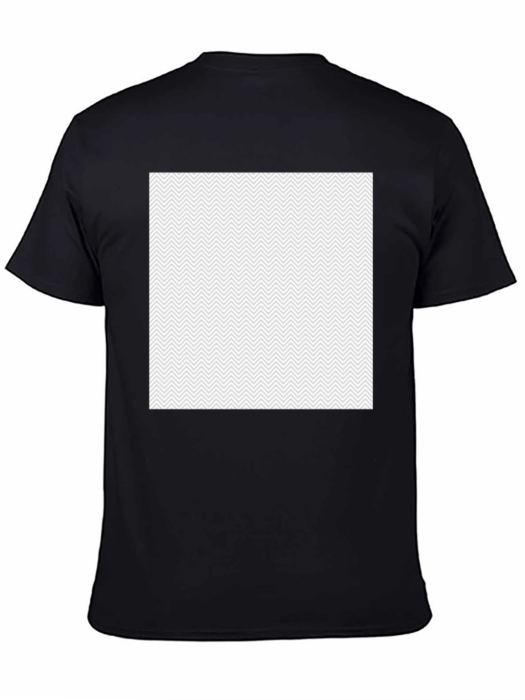 Stylish Black Tee with Geometric Print