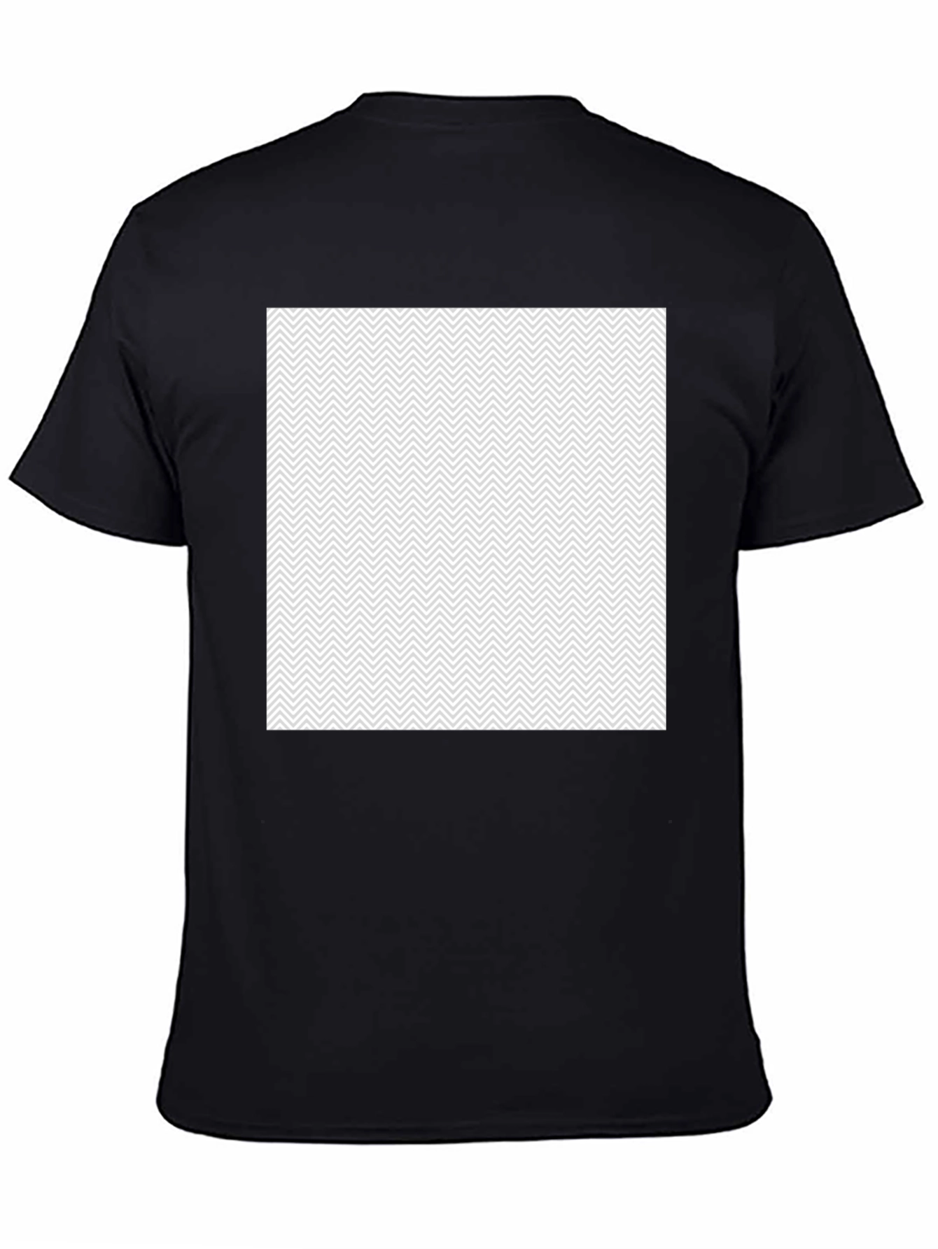 Stylish Black Tee with Geometric Print