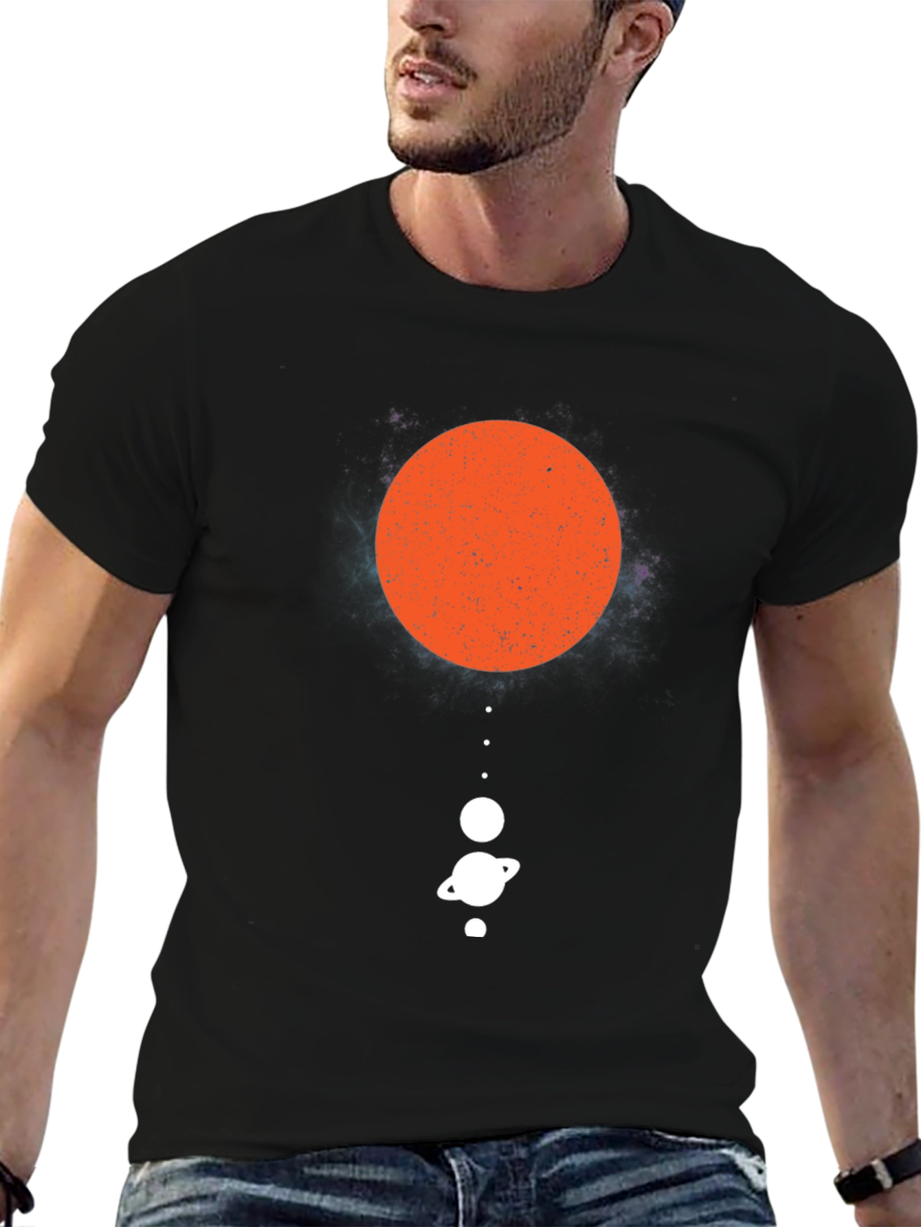Planetary System Graphic Tee - Black Cotton