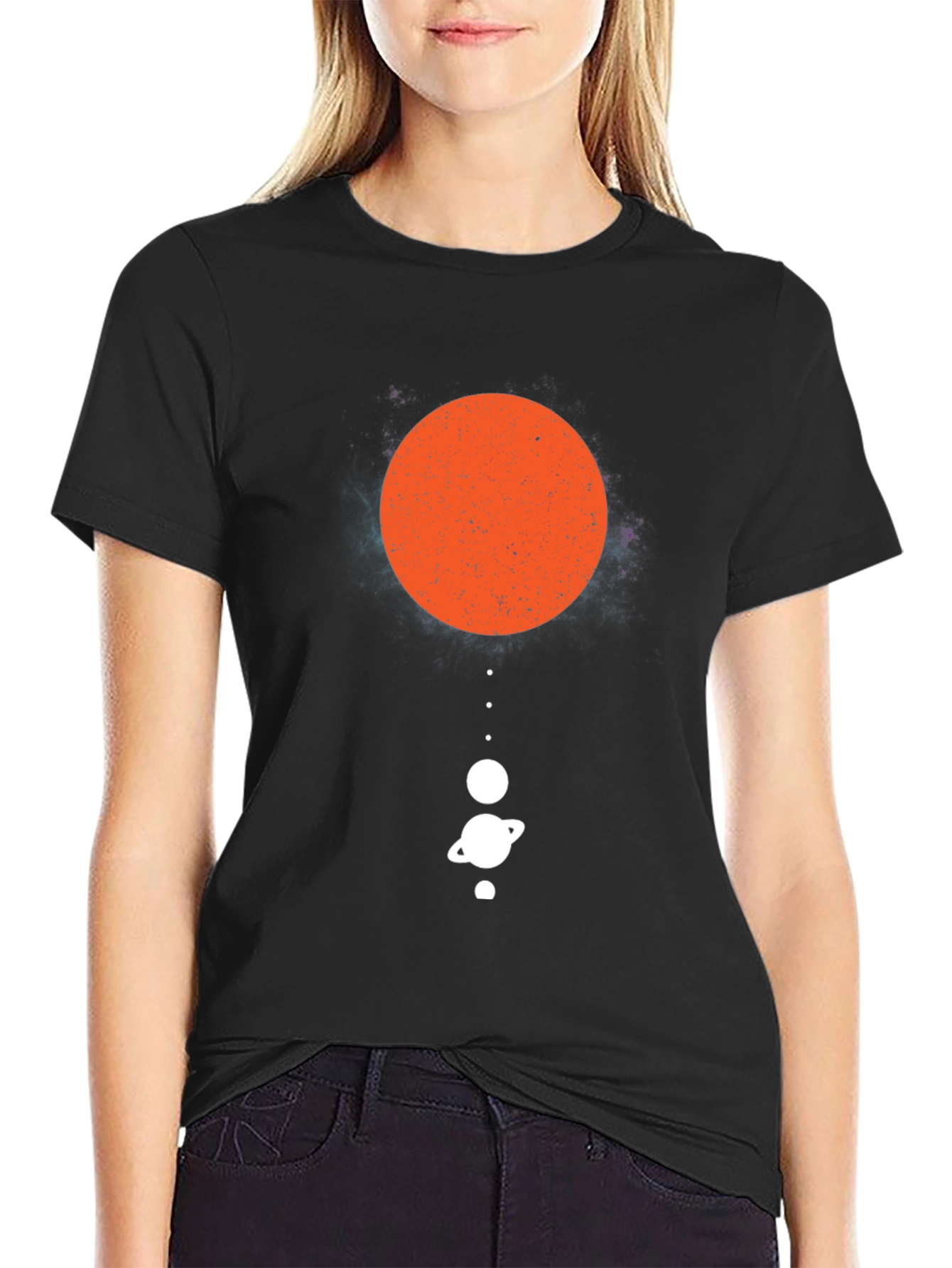 Planetary System Graphic Tee - Black Cotton