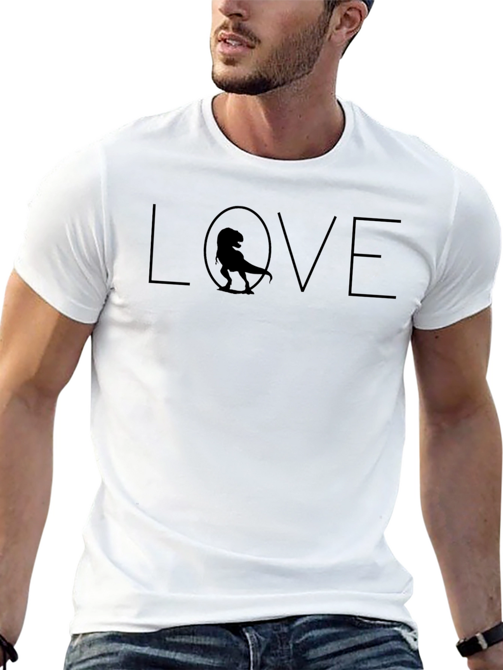 Dino Love T-Shirt - Black Graphic Tee